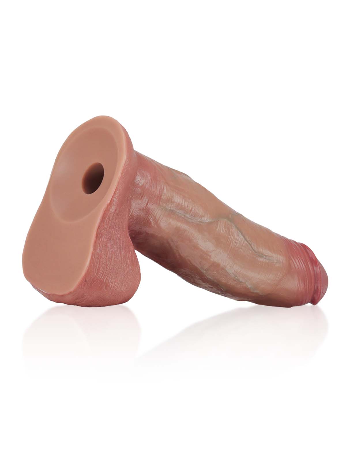 Hugedildo.com Phantom 9-inch Thick Sliding Skin Vac-U-Lock Dildo With Moving Balls and Suction Cup