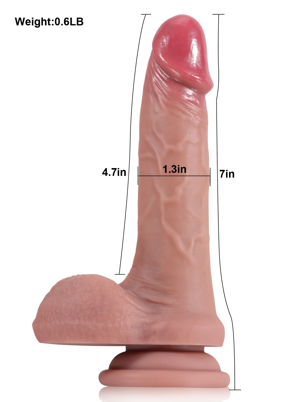 Hugedildo.com Phillip 7-inch Brown So Small Thin Soft Sliding Skin Dildo