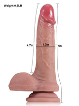 Hugedildo.com Phillip 7-inch Brown So Small Thin Soft Sliding Skin Dildo
