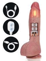 Hugedildo.com Vincent 11-inch Hands-Free Realistic Thrusting Dildo with Ring Remote and Vibration