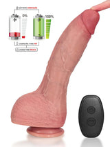 Hugedildo.com Vincent 11-inch Hands-Free Realistic Thrusting Dildo with Ring Remote and Vibration