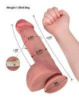 Hugedildo.com Elias 11-inch Realistic Dildo Featuring A Soft, Mushroom-shaped Head For An Ultimate Experience