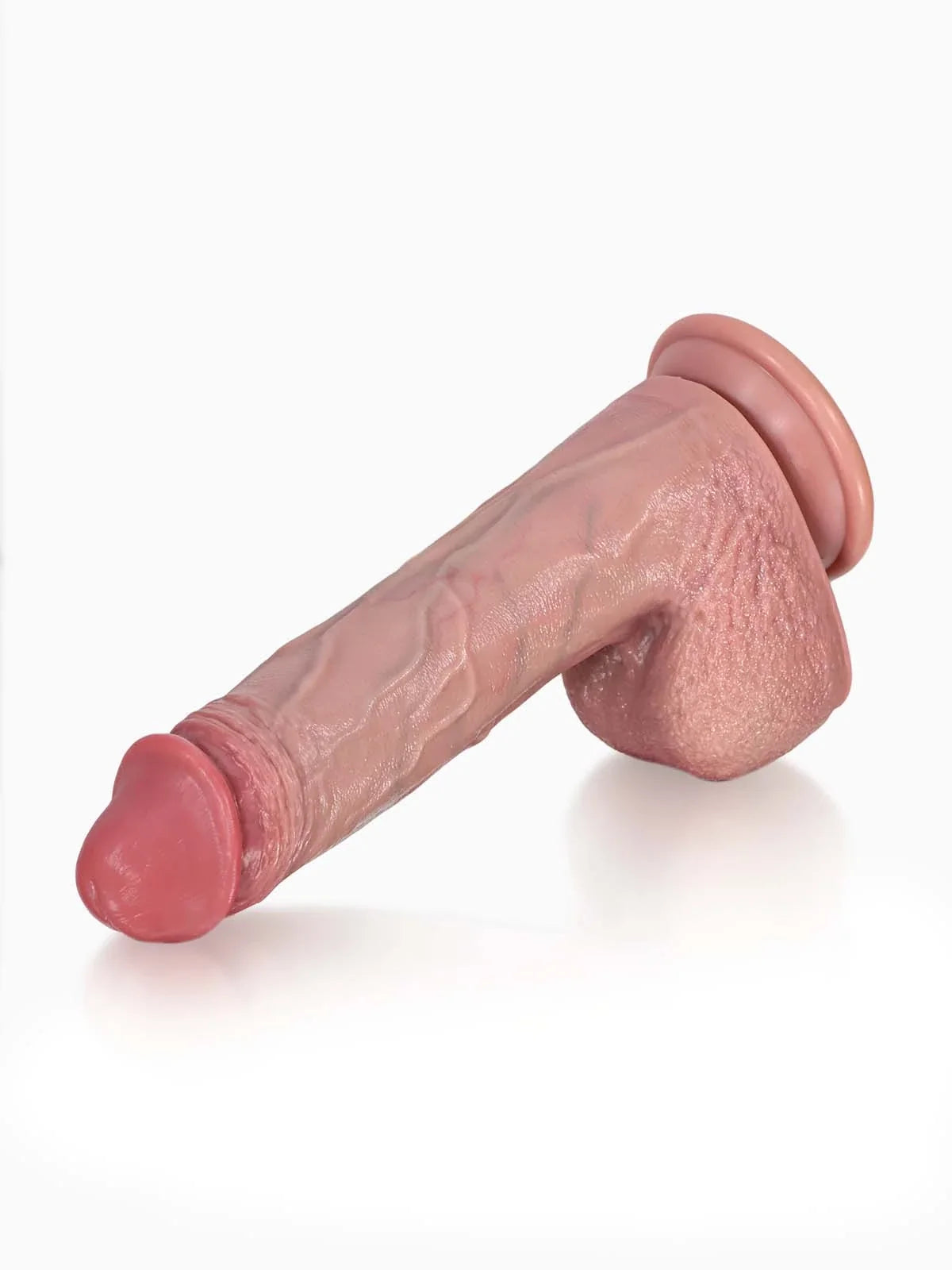 Hugedildo.com Leon 9-inch Soft Thrusting Realistic Dildo with Heating and Vibration