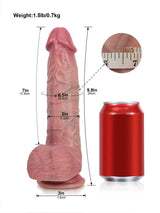 Hugedildo.com Nico 10-inch Soft Mushroom-Head Realistic Dildo for a Real-Skin Feel
