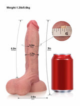 Hugedildo.com Caleb 9-inch Balanced Realistic Dildo with Defined Detail