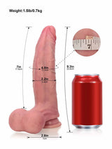 Hugedildo.com Hunter 9-inch Curved Long Realistic Dildo with Pronounced Ridge