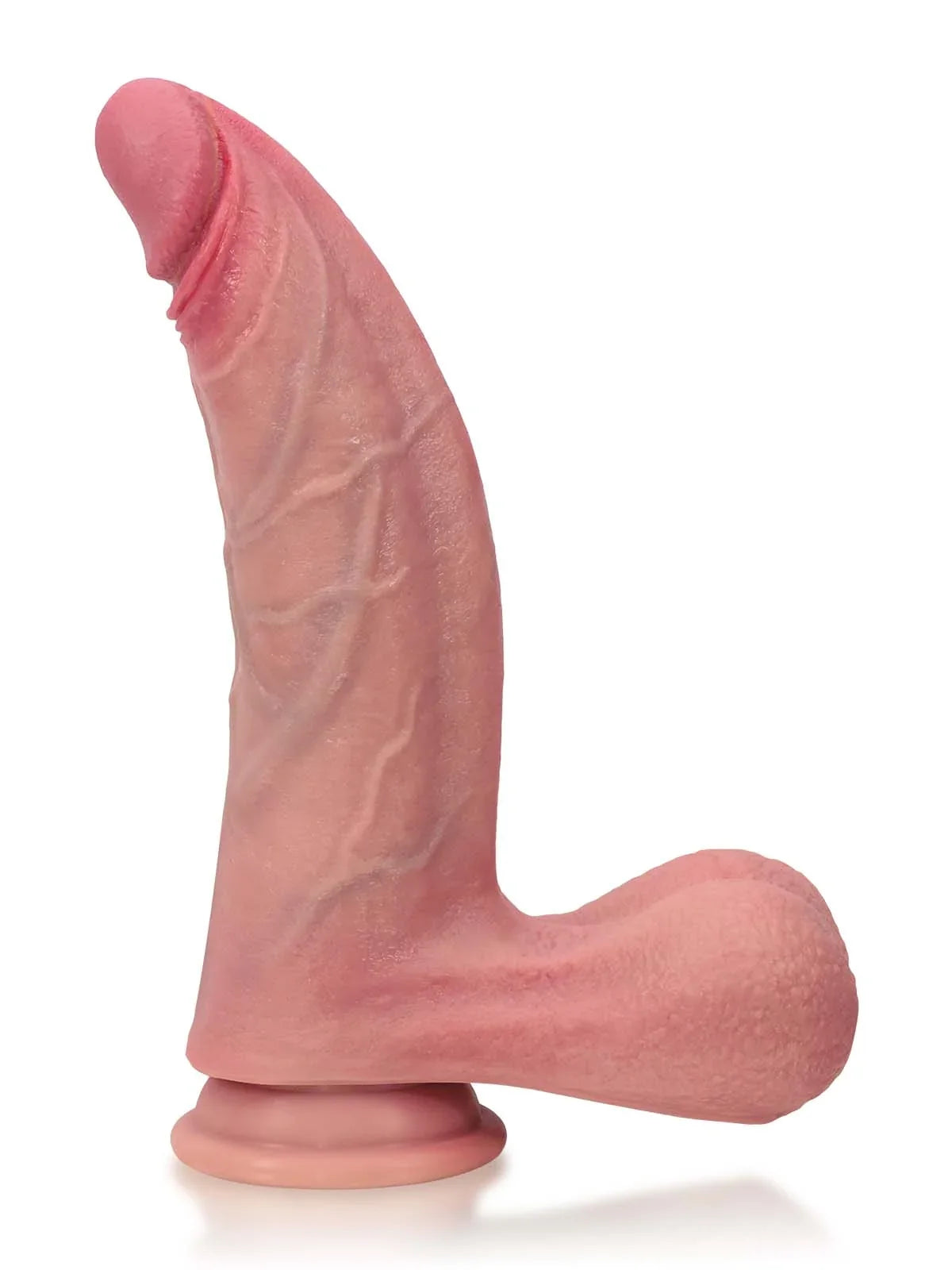 Hugedildo.com Hunter 9-inch Curved Long Realistic Dildo with Pronounced Ridge