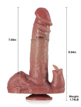 Hugedildo.com Ramon 10-inch Rabbit G Spot 10 Modes Vibrating and Thrusting Dildo