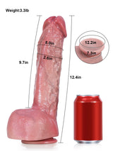 Hugedildo.com Robin 12-inch XXL Size Large Thick Realistic Dildo With Metal Keel