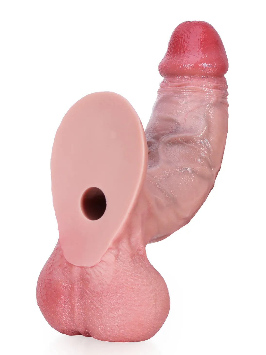 Hugedildo.com Ross 9-inch Tapered Curved Dildo with Raised Ridge and Veins