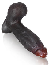 Hugedildo.com Dragon 10-inch Extra Thick Black Dildo With Swinging Balls and Vac U Lock Suction Cup XL
