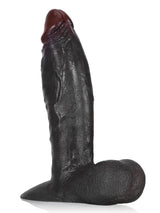 Hugedildo.com Dragon 10-inch Extra Thick Black Dildo With Swinging Balls and Vac U Lock Suction Cup XL