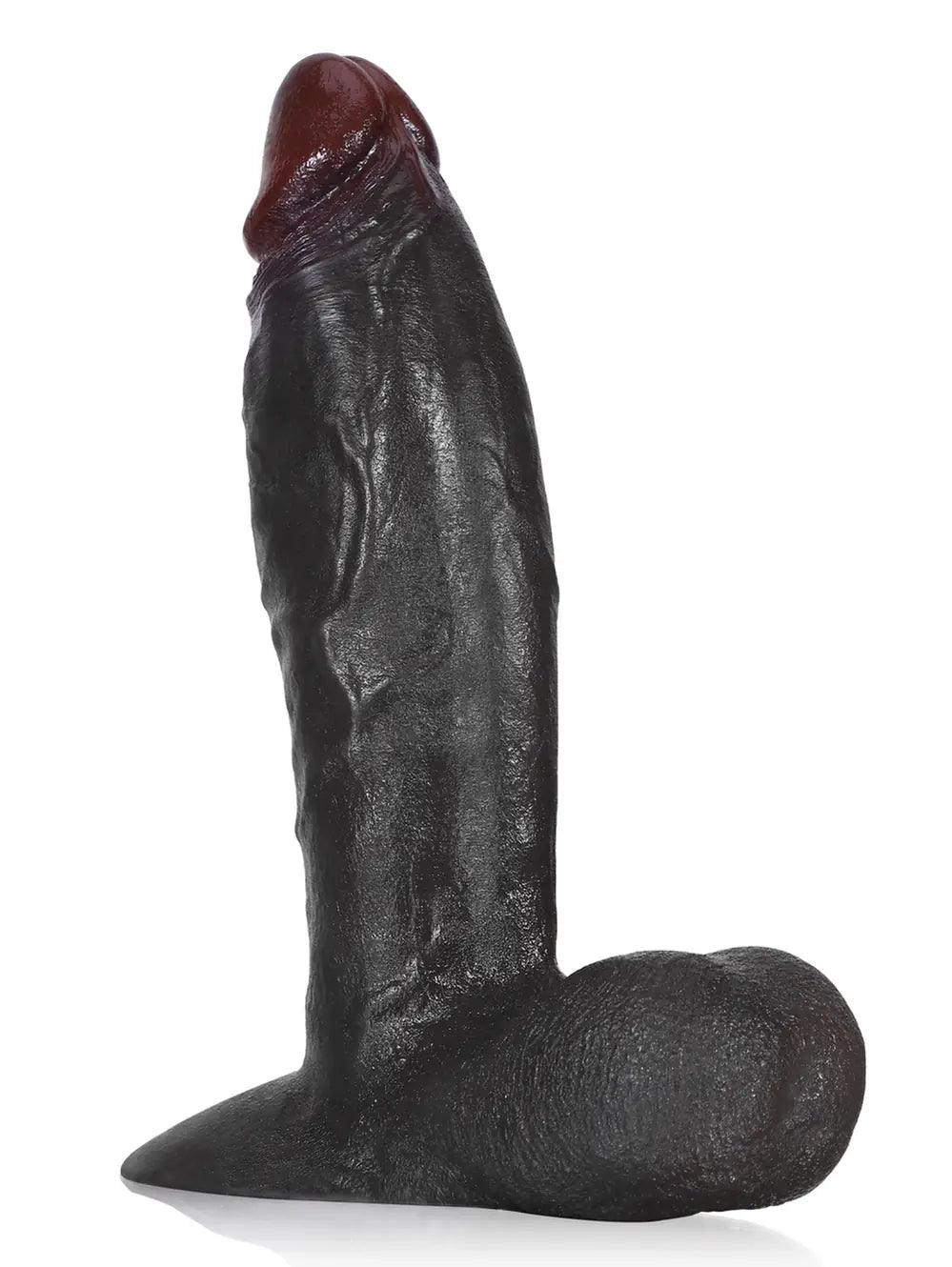 Hugedildo.com Dragon 10-inch Extra Thick Black Dildo With Swinging Balls and Vac U Lock Suction Cup XL