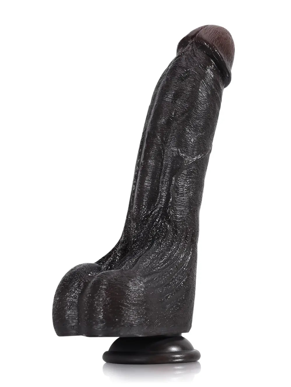Hugedildo.com Cameron 10-inch Black Ultra Realistic Real Feel Dildo
