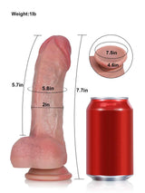 Hugedildo.com Gary 8-inch Thick Beginner Dildo with Pronounced Ridge