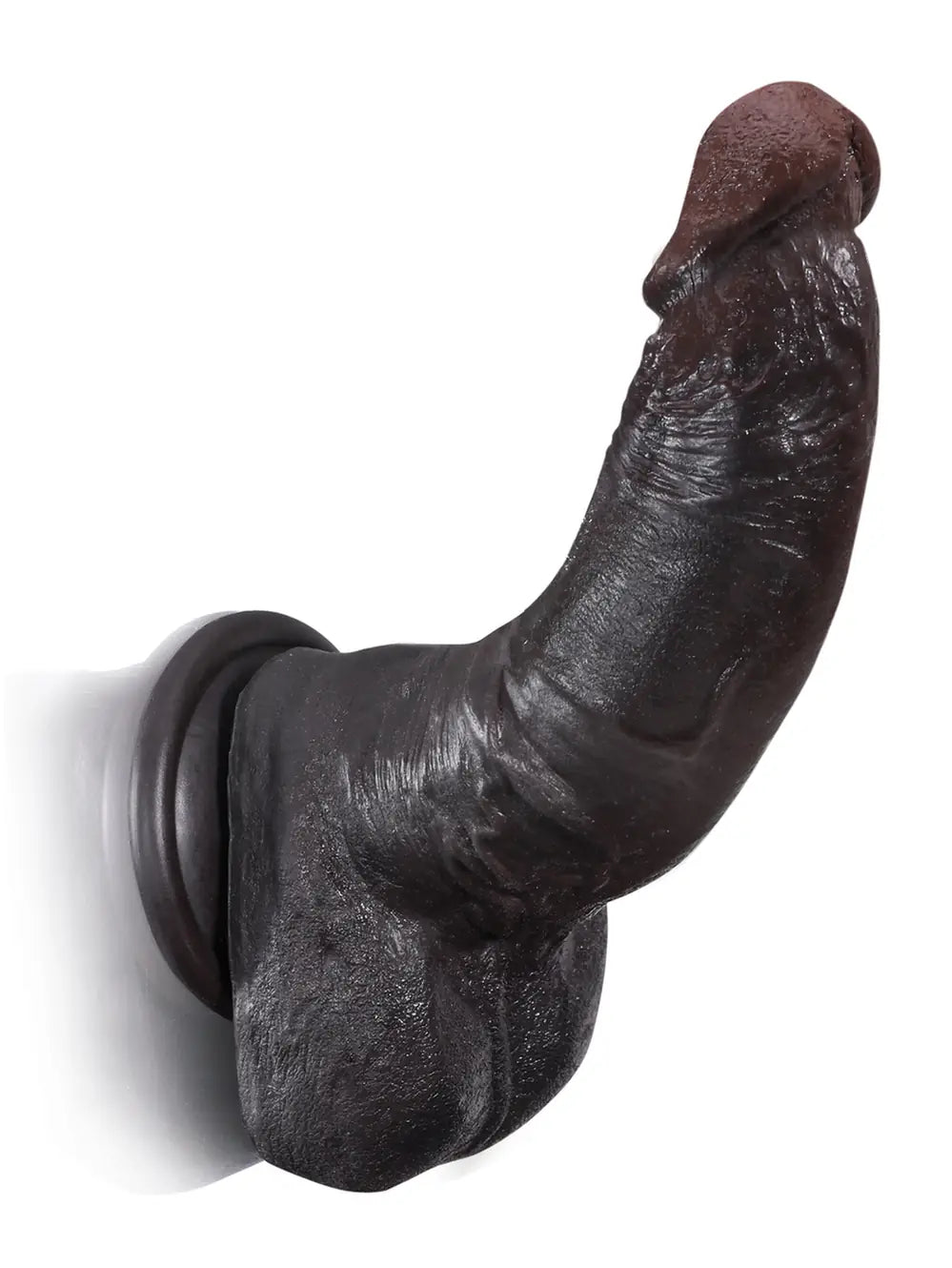 Hugedildo.com Dave 8-inch Deep Small Real Feel Black Dildos For Beginner