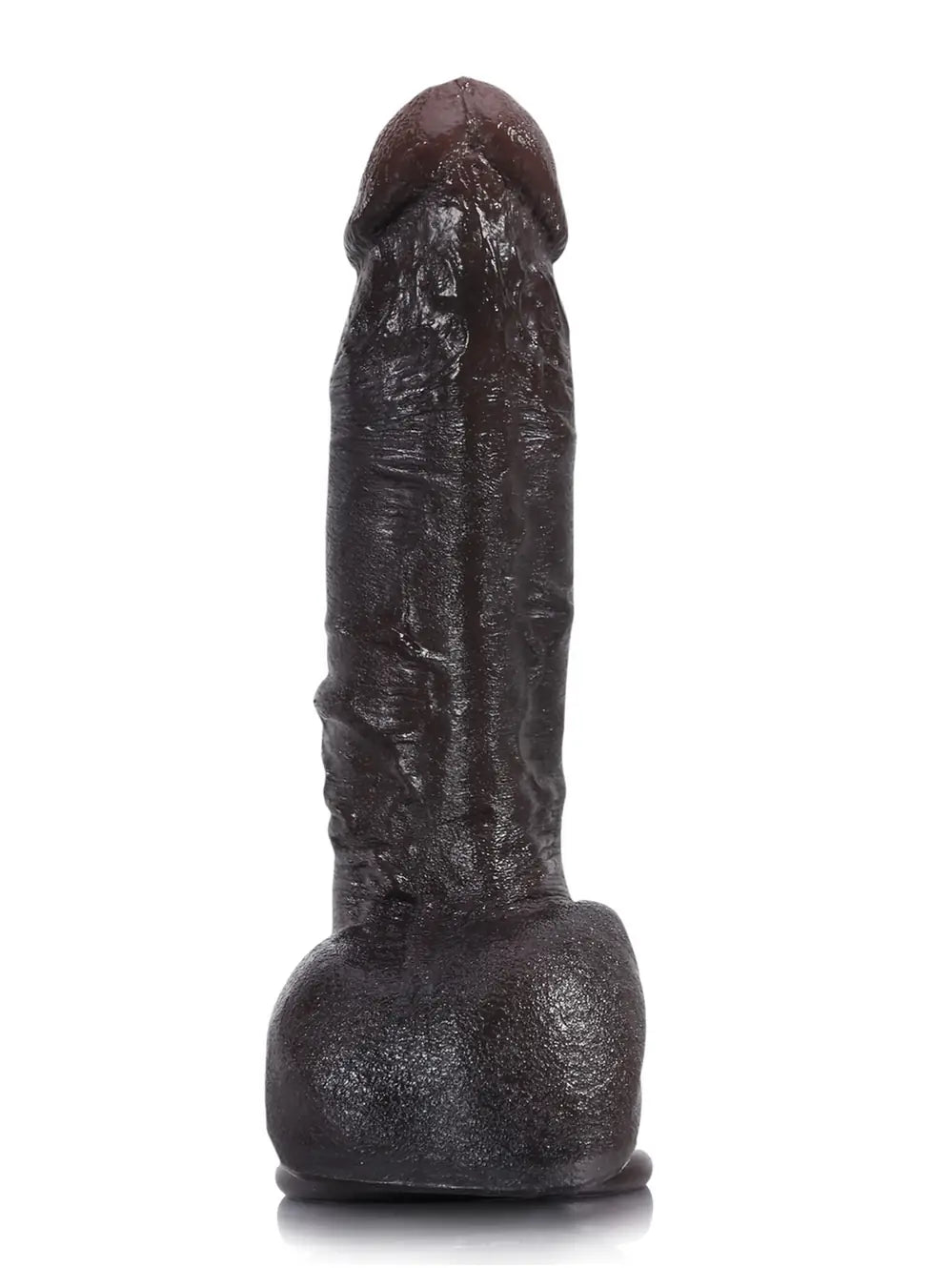 Hugedildo.com Dave 8-inch Deep Small Real Feel Black Dildos For Beginner
