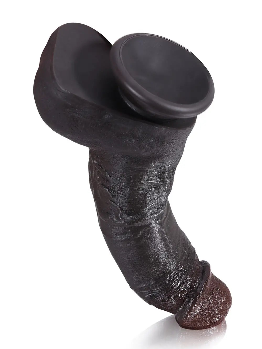 Hugedildo.com Dave 8-inch Deep Small Real Feel Black Dildos For Beginner