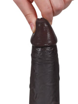 Hugedildo.com Billy 8-inch Black Sliding Skin Dildo With Moving Balls