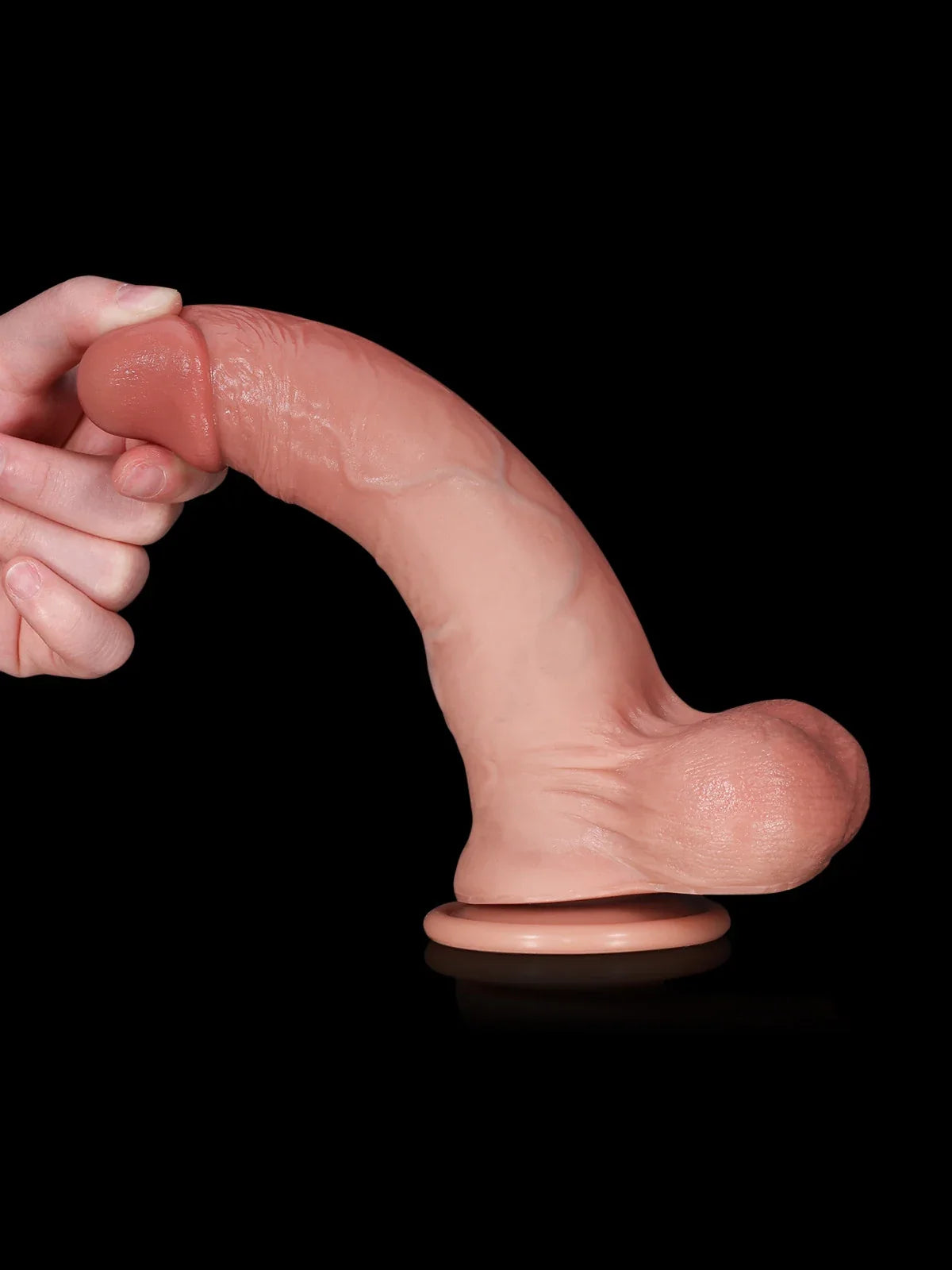 Hugedildo.com Billy 9-inch Sliding Skin Dildo With Moving Balls