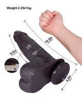 Hugedildo.com Reed 11-inch Long Thick Soft Sliding Skin Dildo with and Swinging Moving Balls