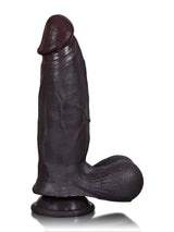 Hugedildo.com Wade 9-inch Soft Thick Sliding Skin Black Dildo with Lifelike Dual Density Feel