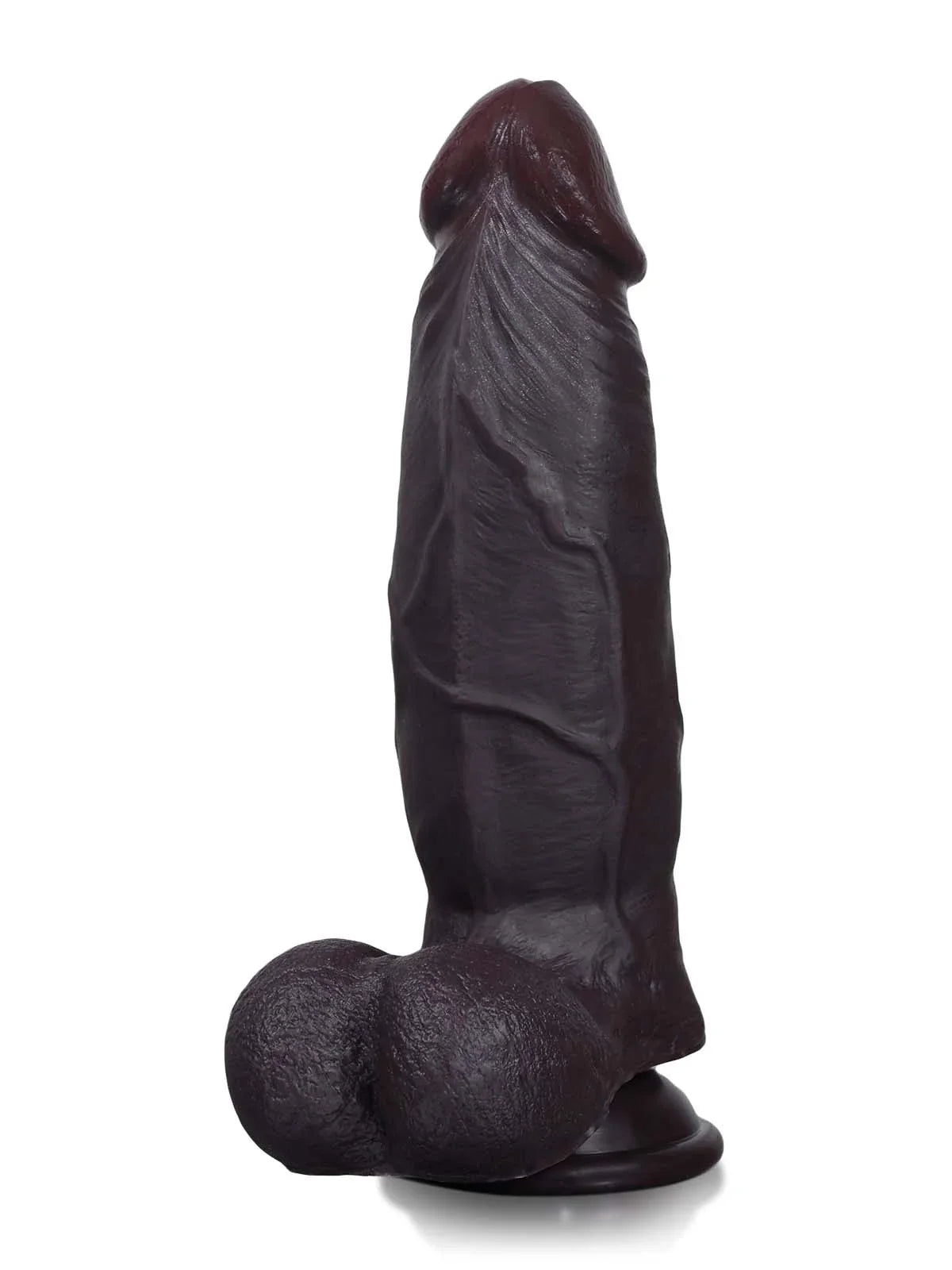 Hugedildo.com Wade 9-inch Soft Thick Sliding Skin Black Dildo with Lifelike Dual Density Feel