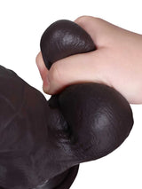 Hugedildo.com Wade 9-inch Soft Thick Sliding Skin Black Dildo with Lifelike Dual Density Feel