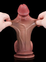 Hugedildo.com Cato 8-inch Realistic Sliding Skin Dildo with a Natural Veiny Look