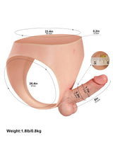 Hugedildo.com Owen 6-inch Lifelike Solid Silicone Strap-On Dildo with Firm Core and Natural Motion