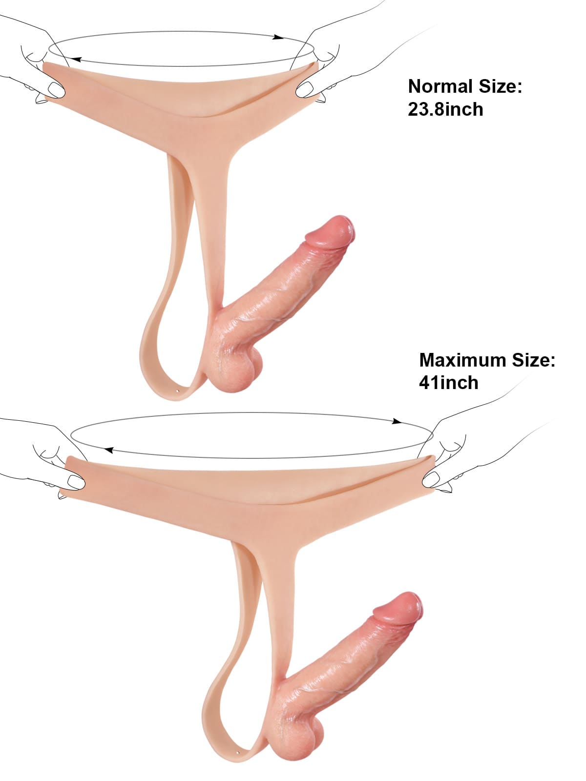 Hugedildo.com Nathan 6-inch Ultra Slim Solid Strap On With Soft Scrotum