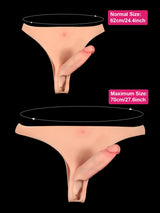 Hugedildo.com Casey 6-inch Hollow Open Ball Platinum Silicone Wearable Strap On Hard Soft Version