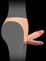 Hugedildo.com Casey 6-inch Hollow Open-Ball Cock Sleeve - Soft Silicone, Wearable