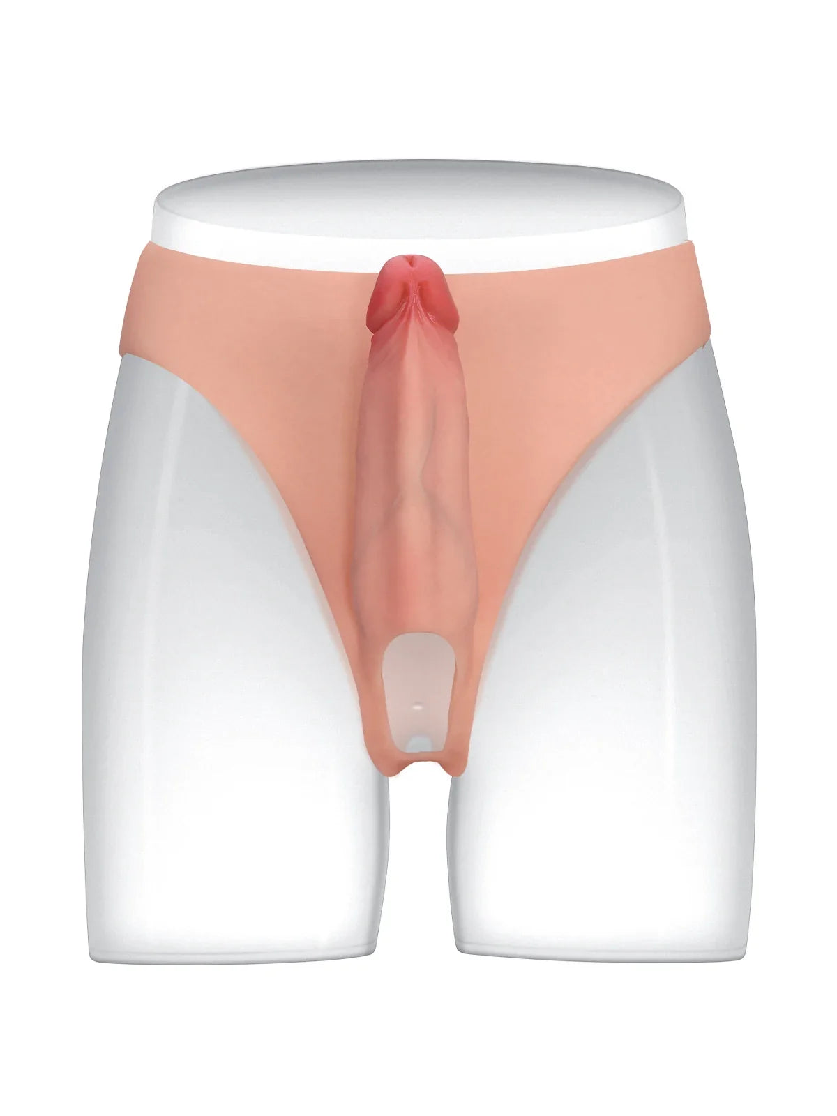 Hugedildo.com Casey 6-inch Hollow Open-Ball Cock Sleeve - Soft Silicone, Wearable