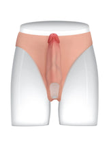 Hugedildo.com Casey 6-inch Hollow Open Ball Platinum Silicone Wearable Strap On Hard Soft Version