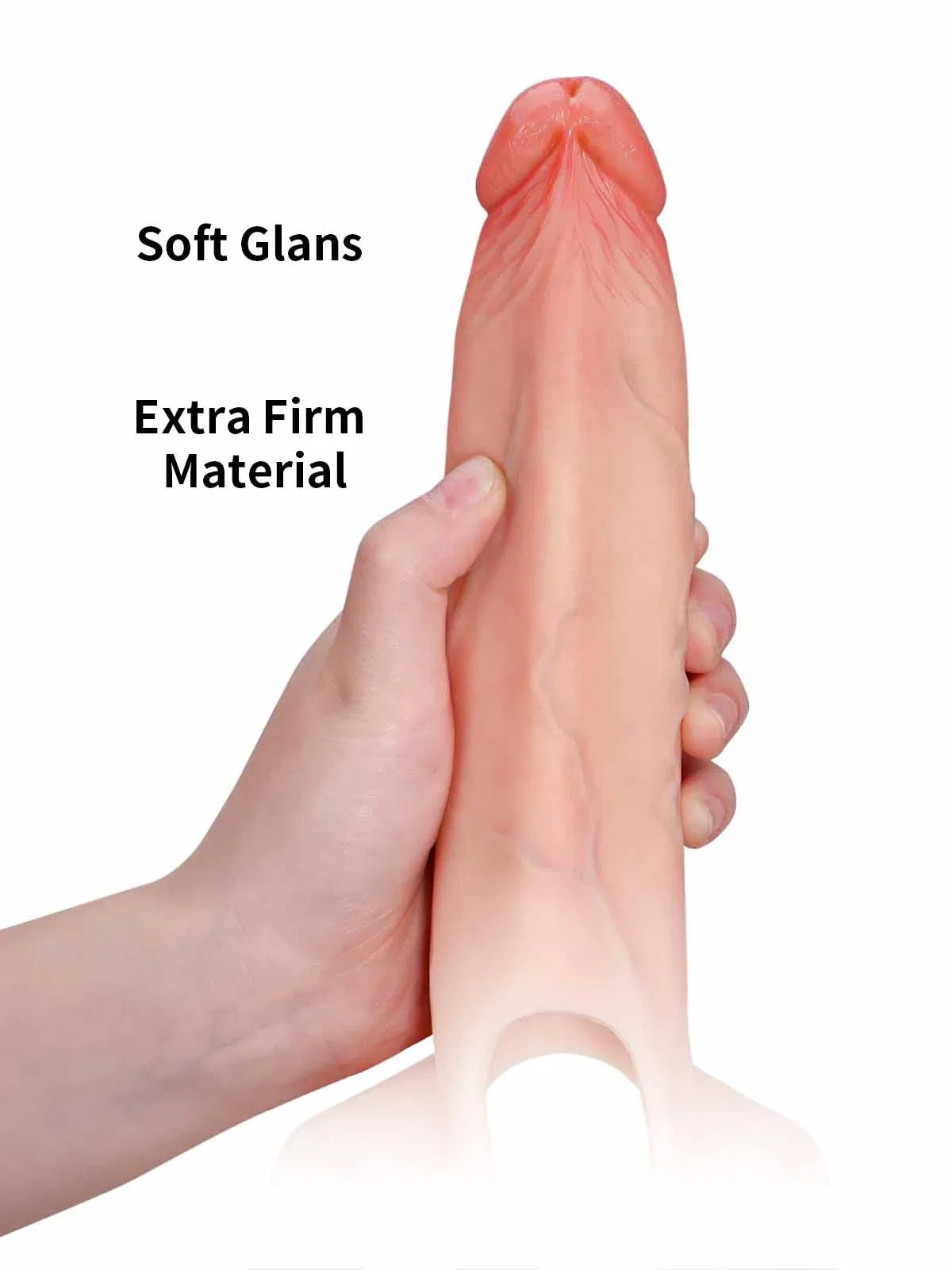 Hugedildo.com Emberfall 8-inch Hollow Ultra Slim Open Ball Realistic Wearable Strap-On Dildo