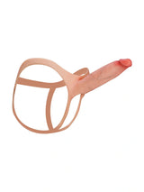 Hugedildo.com Emberfall 8-inch Ultra-Slim Hollow Strap-On Penis Sleeve Open-Ball, Realistic Soft Silicone