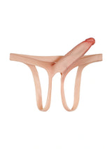 Hugedildo.com Emberfall 8-inch Ultra-Slim Hollow Strap-On Penis Sleeve Open-Ball, Realistic Soft Silicone