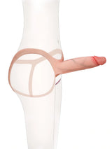 Hugedildo.com Seraphine 8-inch Realistic Hollow Platinum Silicone Strap-On Dildo