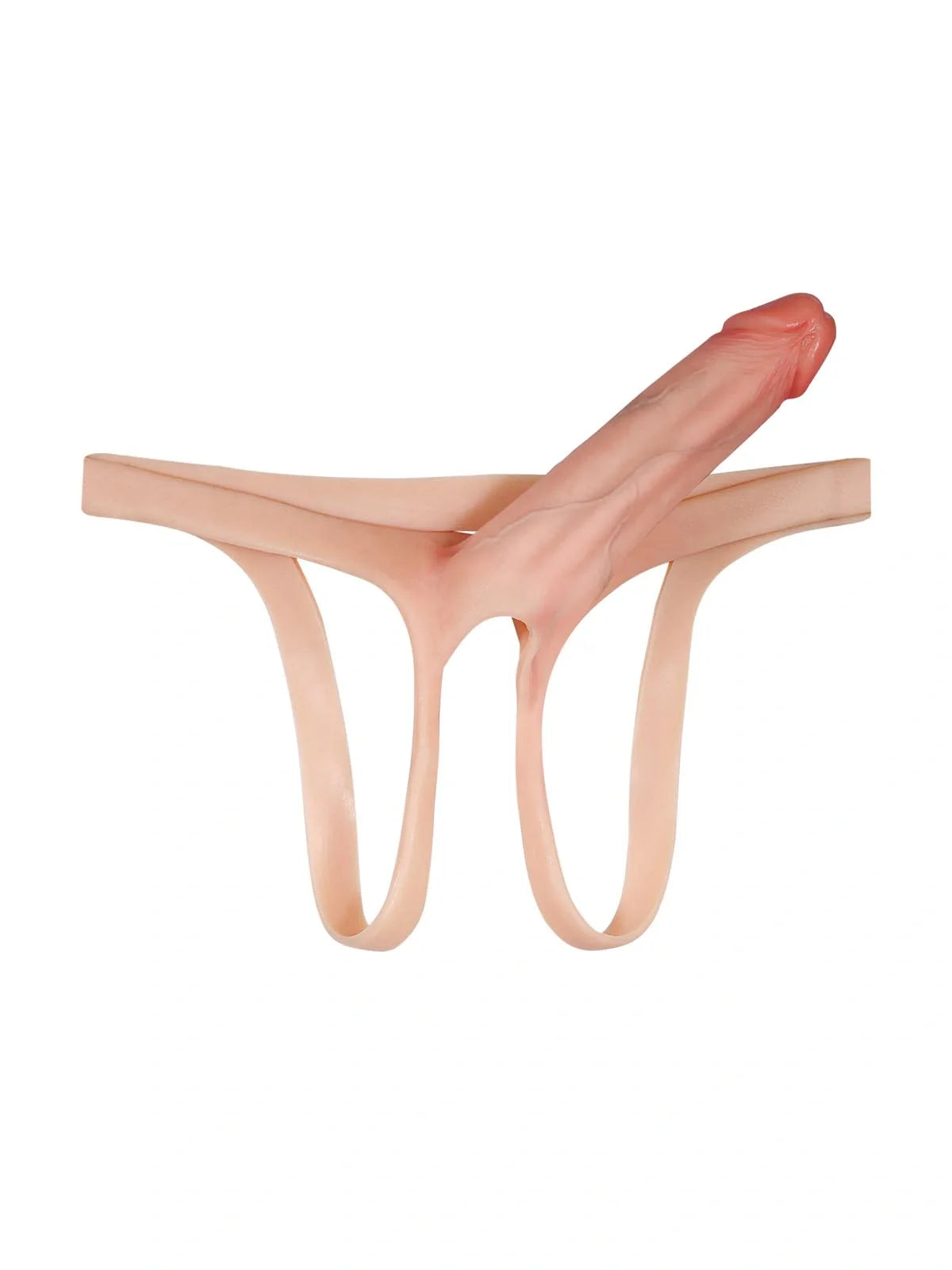 Hugedildo.com Seraphine 8-inch Wearable Penis Sleeve for Him - Hollow Soft Silicone Strap-On