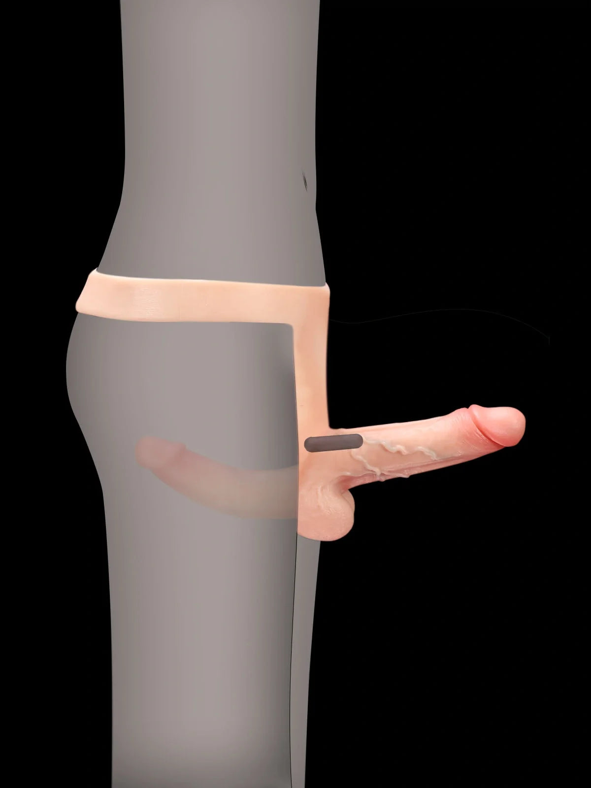 Hugedildo.com Zorvyn Lifelike Silicone Strap-On Dildo with Double Realistic Shaft