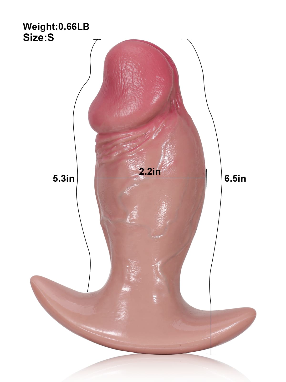 Hugedildo.com Adam 7-inch Realistic Dildo with Butt Plug Design for Versatile Play