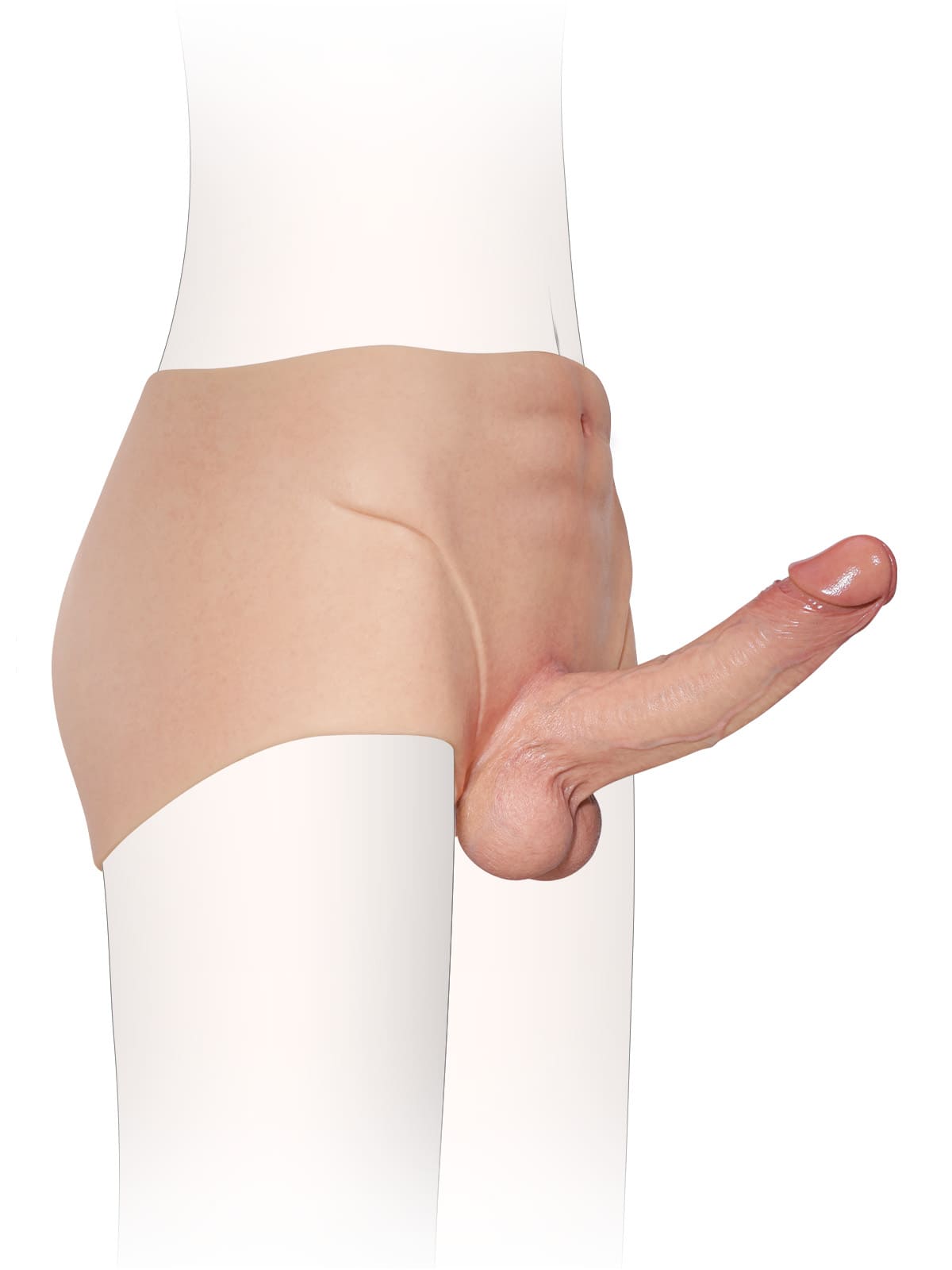 Hugedildo.com Beck 7-inch Full-Wrap Solid Silicone Strap-On Underwear with Realistic Dildo Design