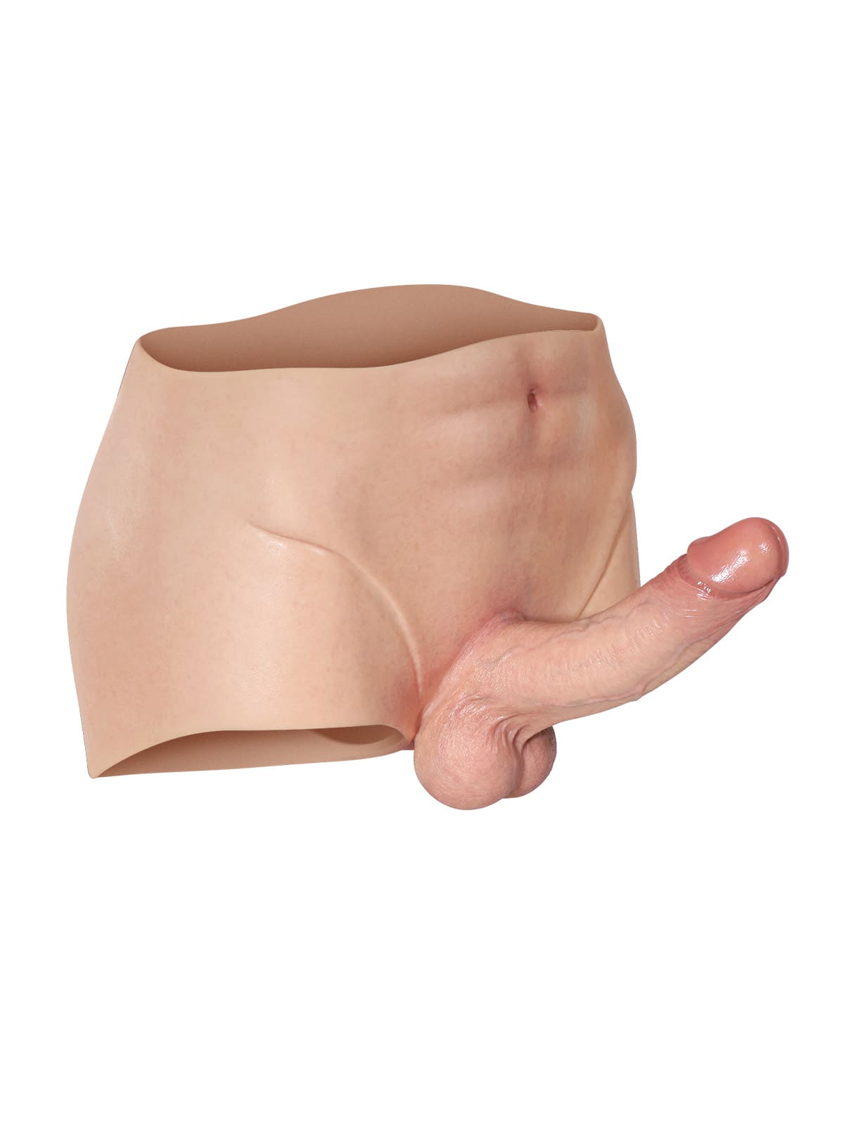 Hugedildo.com Beck 7-inch Full-Wrap Solid Silicone Strap-On Underwear with Realistic Dildo Design