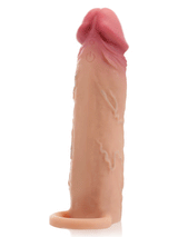 Hugedildo.com Stuart 7-inch Flesh Sliding Skin Vibrating Cock Sleeve
