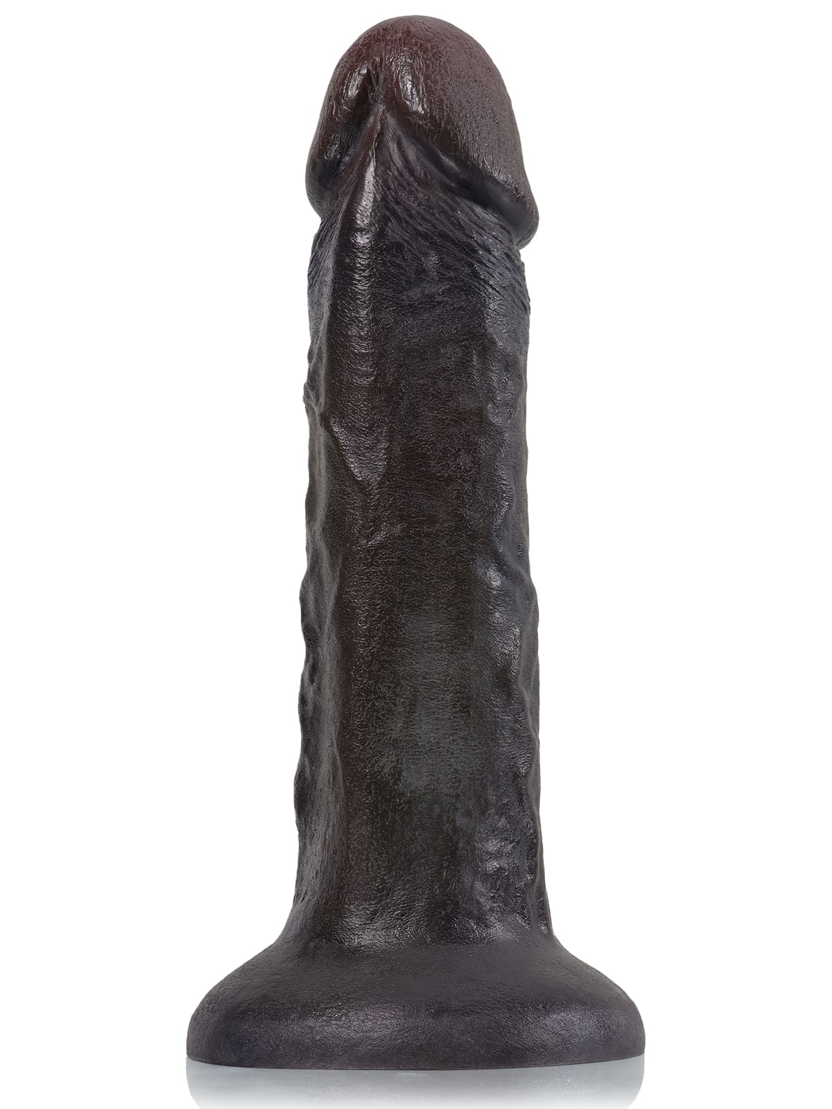 Hugedildo.com Tony 10-inch Black Soft Skin Huge Thick No Ball Dildo