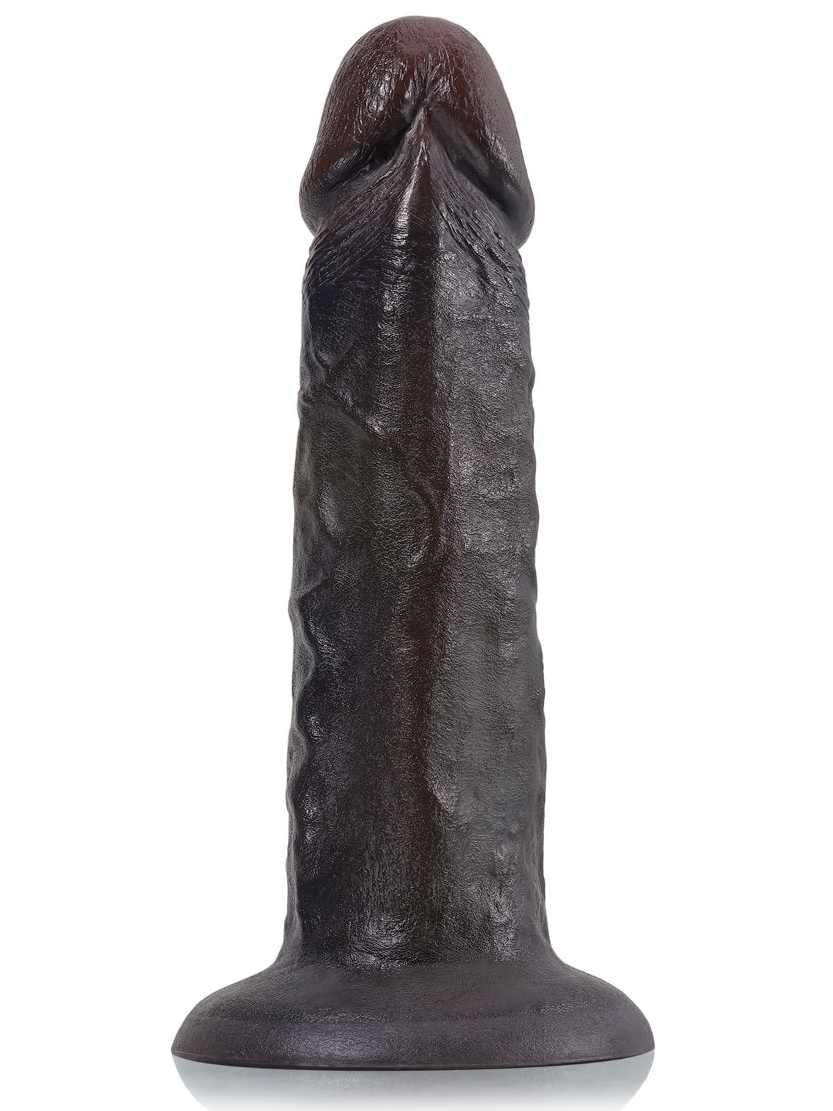 Hugedildo.com Tony 10-inch Black Soft Skin Huge Thick No Ball Dildo