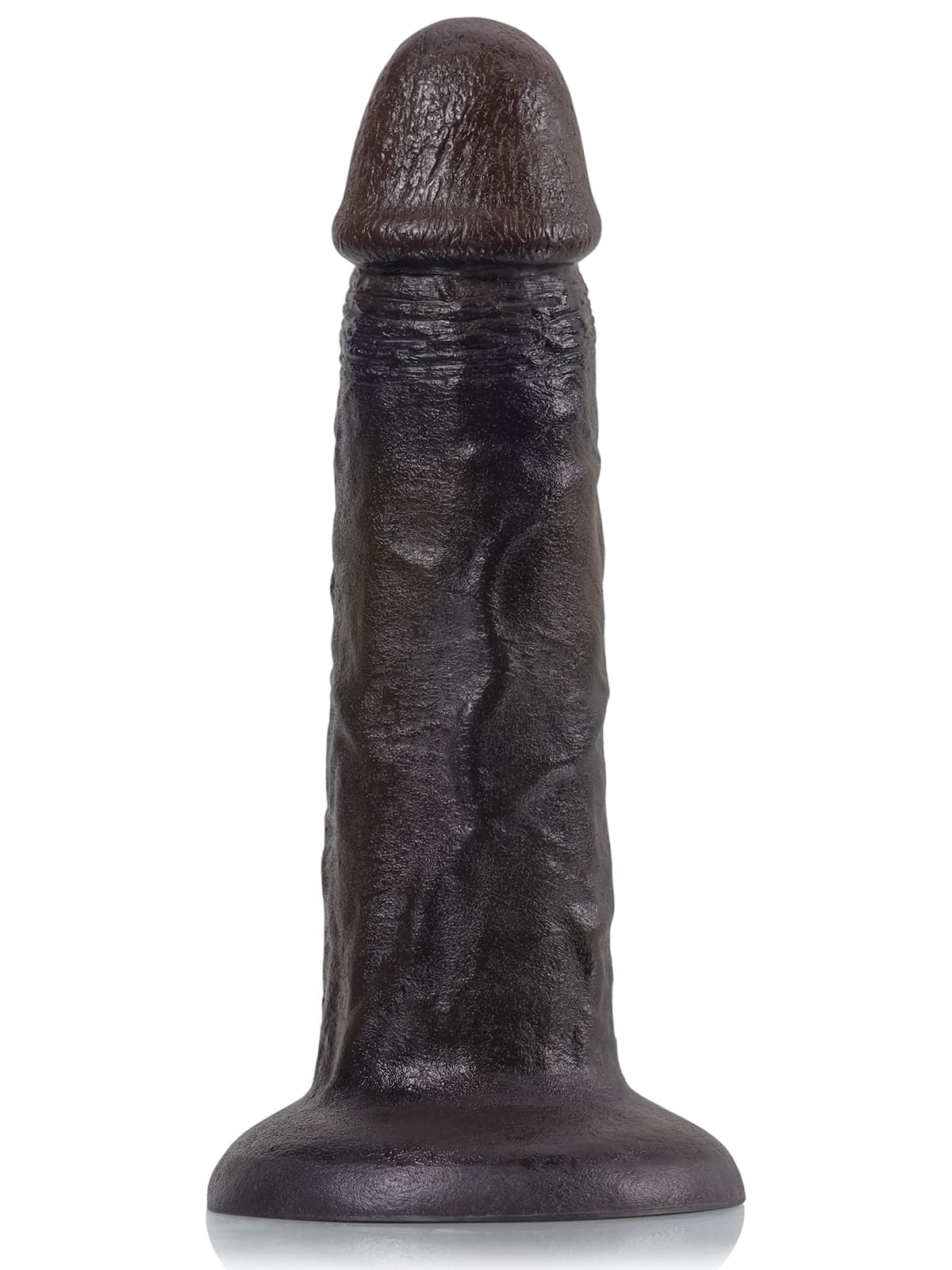Hugedildo.com Tony 10-inch Black Soft Skin Huge Thick No Ball Dildo