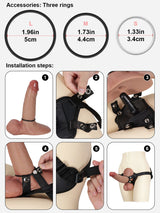 Hugedildo.com TPE + PU Leather Vac-U-Lock Strap On