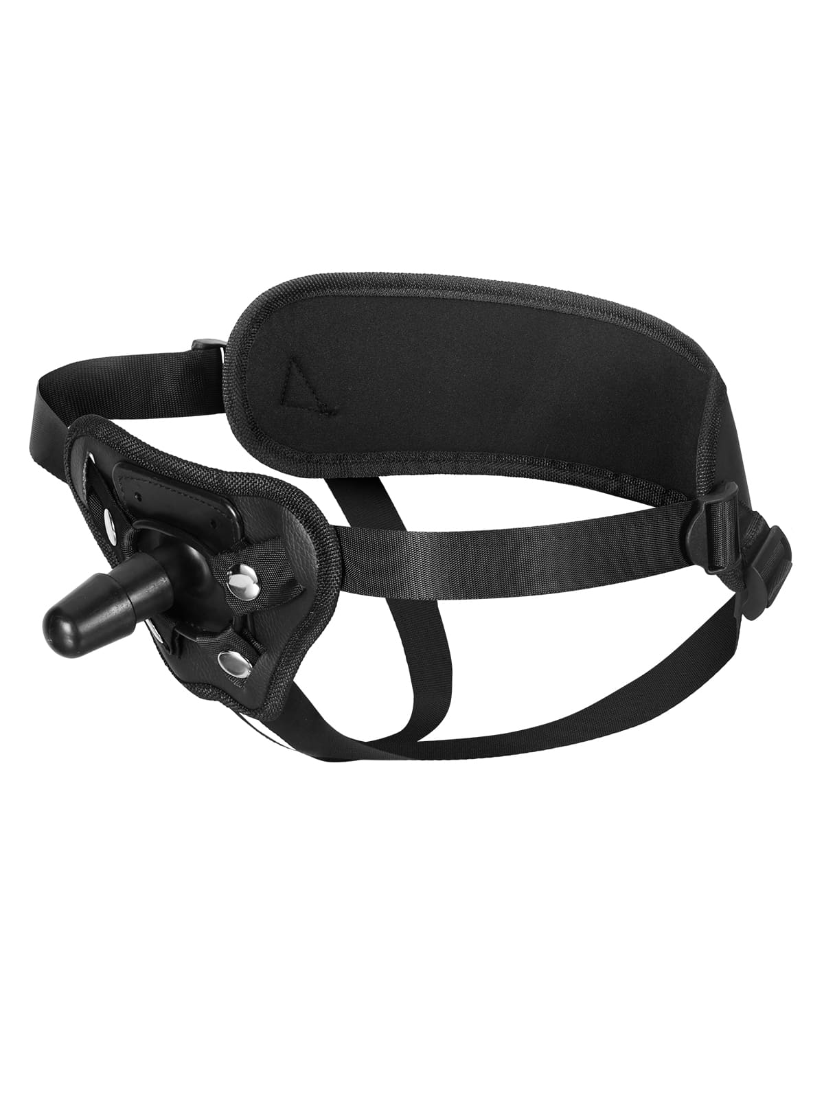 Hugedildo.com TPE + PU Leather Vac-U-Lock Strap On